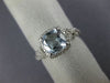 1.40CT DIAMOND & AAA AQUAMARINE 14KT WHITE GOLD HALO CUSHION CUT ENGAGEMENT RING