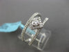 ESTATE .49CT DIAMOND 18KT WHITE GOLD DOUBLE ROW SQUARE SOLITAIRE FRIENDSHIP RING