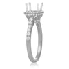 ESTATE .58CT DIAMOND 14K WHITE GOLD 4 PRONG CATHEDRAL SEMI MOUNT ENGAGEMENT RING