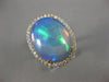 LARGE 7.80CT DIAMOND & AAA OPAL 14KT YELLOW GOLD CLASSIC OVAL DOUBLE HALO RING