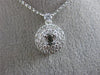 ESTATE .55CT DIAMOND 14KT WHITE GOLD 3D CLASSIC DOUBLE HALO SEMI MOUNT NECKLACE