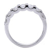 ESTATE .82CT ROUND CUT DIAMOND 18K WHITE GOLD 3D SPLIT CHANNEL ANNIVERSARY RING