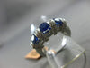 ESTATE 2.21CT DIAMOND & SAPPHIRE 14K WHITE GOLD 3 STONE PAST PRESENT FUTURE RING