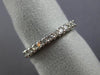 ESTATE .33CT DIAMOND 14K WHITE GOLD 11 STONE ANNIVERSARY WEDDING RING BAND 23997