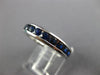 ESTATE 1.20CT AAA ROUND SAPPHIRE 14KT WHITE GOLD 3D CHANNEL ETERNITY RING #22442