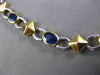 ANTIQUE 12.36CTW AAA SAPPHIRE 18KT WHITE & YELOW GOLD OVAL ETERNITY NECKLACE