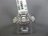 ESTATE 1.11CT DIAMOND 14KT WHITE GOLD 3D ROUND HALO SEMI MOUNT ENGAGEMENT RING