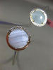 ESTATE .10CT DIAMOND & AAA QUARTZ 14KT WHITE GOLD 3D FLEXIBLE BANGLE BRACELET