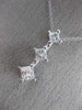 ESTATE LARGE .80CT DIAMOND 14K WHITE GOLD 3D GRADUATING FLOATING PENDANT #15437