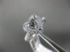 ESTATE .51CT DIAMOND 18K WHITE GOLD 3D HEART SHAPE SEMI MOUNT ENGAGEMENT RING