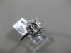 ESTATE .16CT DIAMOND 14KT WHITE GOLD OVAL FOUR PRONG SEMI MOUNT ENGAGEMENT RING
