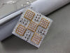 ESTATE LARGE 1.76CT DIAMOND 18KT GOLD 3D SQUARE ETOILE CHECKERED PENDANT CHAIN