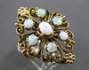 ANTIQUE EXTRA LARGE 1.40CT AAA OPAL 14KT YELLOW GOLD FILIGREE FUN RING #22962