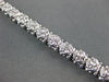 ESTATE WIDE 1.41CT DIAMOND 14KT WHITE GOLD ETOILE FILIGREE ROPE TENNIS BRACELET