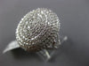 ESTATE EXTRA LARGE 2.40CT DIAMOND 18KT WHITE GOLD OVAL MULTI ROW MICRO PAVE RING