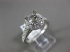 ESTATE .44CT DIAMOND 14KT WHITE GOLD 3D CLASSIC HALO SEMI MOUNT ENGAGEMENT RING