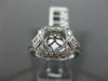 LARGE .69CT DIAMOND 14KT WHITE GOLD 3D 4 PRONG HEART SEMI MOUNT ENGAGEMENT RING