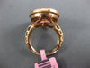 ESTATE LARGE 5.54CT DIAMOND & AAA AMETHYST 14K ROSE GOLD OPEN FILIGREE HALO RING