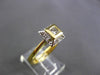 ESTATE .58CT DIAMOND 18KT WHITE & YELLOW GOLD PRINCESS CUT ENGAGEMENT RING #1273