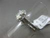 ESTATE 1.42CT ROUND & OVAL DIAMOND 14K WHITE GOLD 3D ENGAGEMENT WEDDING RING SET