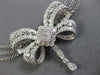 LARGE 2.20CT DIAMOND 18K WHITE GOLD HANDCRAFTED FILIGREE BY THE YARD NECKLACE