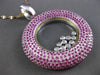 ESTATE MASSIVE 5.54CT DIAMOND & PINK SAPPHIRE 18K TWO TONE GOLD FLOATING PENDANT