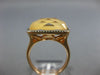 ESTATE LARGE 10.17CT DIAMOND & AAA YELLOW QUARTZ 14K ROSE GOLD RECTANGULAR RING
