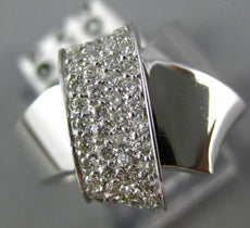 ANTIQUE .46CT DIAMOND 14KT WHITE GOLD CLASSIC PAVE LOVE KNOT COCKTAIL RING #1333