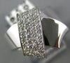 ANTIQUE .46CT DIAMOND 14KT WHITE GOLD CLASSIC PAVE LOVE KNOT COCKTAIL RING #1333