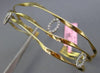 ESTATE .47CT DIAMOND 14KT YELLOW GOLD 3D OPEN MULTI ROW FLEXIBLE BANGLE BRACELET