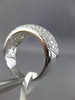 WIDE 1.81CT DIAMOND 18KT WHITE GOLD 3D MICRO PAVE SEMI ETERNIT ANNIVERSARY RING