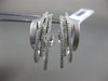ESTATE LARGE .79CT DIAMOND 14KT WHITE GOLD 3D MULTI ROW CLIP ON HANGING EARRINGS