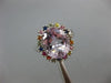 ESTATE 4.90CT AMETHYST & MULTI COLOR SAPPHIRE 14KT WHITE GOLD RAINBOW HALO RING