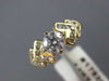 ESTATE .72CT ROUND DIAMOND 14KT TWO TONE GOLD 3D PYRAMID ENGAGEMENT RING #17820