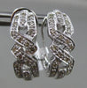 ESTATE .40CT DIAMOND 14KT WHITE GOLD FILIGREE INFINITY MILGRAIN CLIP ON EARRINGS