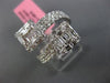 ESTATE 1.47CT ROUND & BAGUETTE DIAMOND 18KT WHITE GOLD SQUARE CRISS CROSS RING