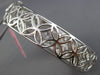 WIDE 20.44CT DIAMOND & AAA AQUAMARINE 18K WHITE GOLD 3D MULTI ROW CLUSTER BANGLE