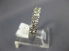 ESTATE 1.08CT DIAMOND 14KT WHITE GOLD 3D NINE STONE COMFORT FIT ANNIVERSARY RING