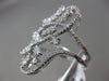 ESTATE MASSIVE 1.88CT DIAMOND 18KT WHITE GOLD 3D FLOWER OPEN FILIGREE FUN RING