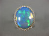 LARGE 7.80CT DIAMOND & AAA OPAL 14KT YELLOW GOLD CLASSIC OVAL DOUBLE HALO RING