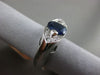 ESTATE 1.67CT DIAMOND & AAA OVAL SAPPHIRE 14KT WHITE GOLD MULTI HEART LOVE RING