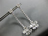 ESTATE LARGE 2.54CT DIAMOND & AAA WHITE SAPPHIRE 18KT WHITE GOLD FLOWER EARRINGS