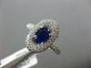 ESTATE 1.82CT DIAMOND & AAA EXTRA FACET SAPPHIRE 14KT WHITE GOLD ENGAGEMENT RING