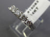 ESTATE .74CT DIAMOND 14KT WHITE GOLD 3D 5 STONE WEDDING ANNIVERSARY RING #15083