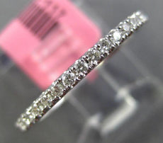 ESTATE .19CT DIAMOND 18KT WHITE GOLD SEMI ETERNITY WEDDING ANNIVERSARY RING BAND