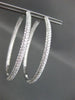 ESTATE LARGE & WIDE 5.21CT DIAMOND 14KT W GOLD INSIDE OUT HOOP EARRINGS F/G VS