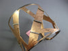 ESTATE LARGE .69CT DIAMOND 14K WHITE & ROSE GOLD 3D CRISS CROSS BANGLE BRACELET