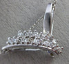 ESTATE .52CT ROUND CUT DIAMOND 14KT WHITE GOLD V SHAPE FLOATING PENDANT #11949