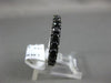 ESTATE 1.44CT BLACK DIAMOND 14K WHITE GOLD 3/4 ETERNITY WEDDING ANNIVERSARY RING