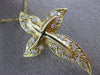 ESTATE LARGE .74CT DIAMOND 14KT YELLOW GOLD PAVE CROSS FLOATING PENDANT #17554